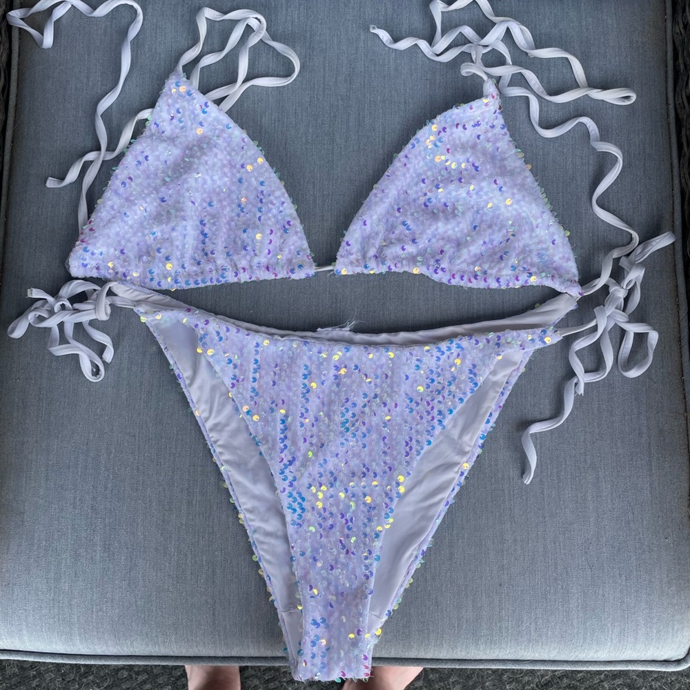 White Sequin Bikini